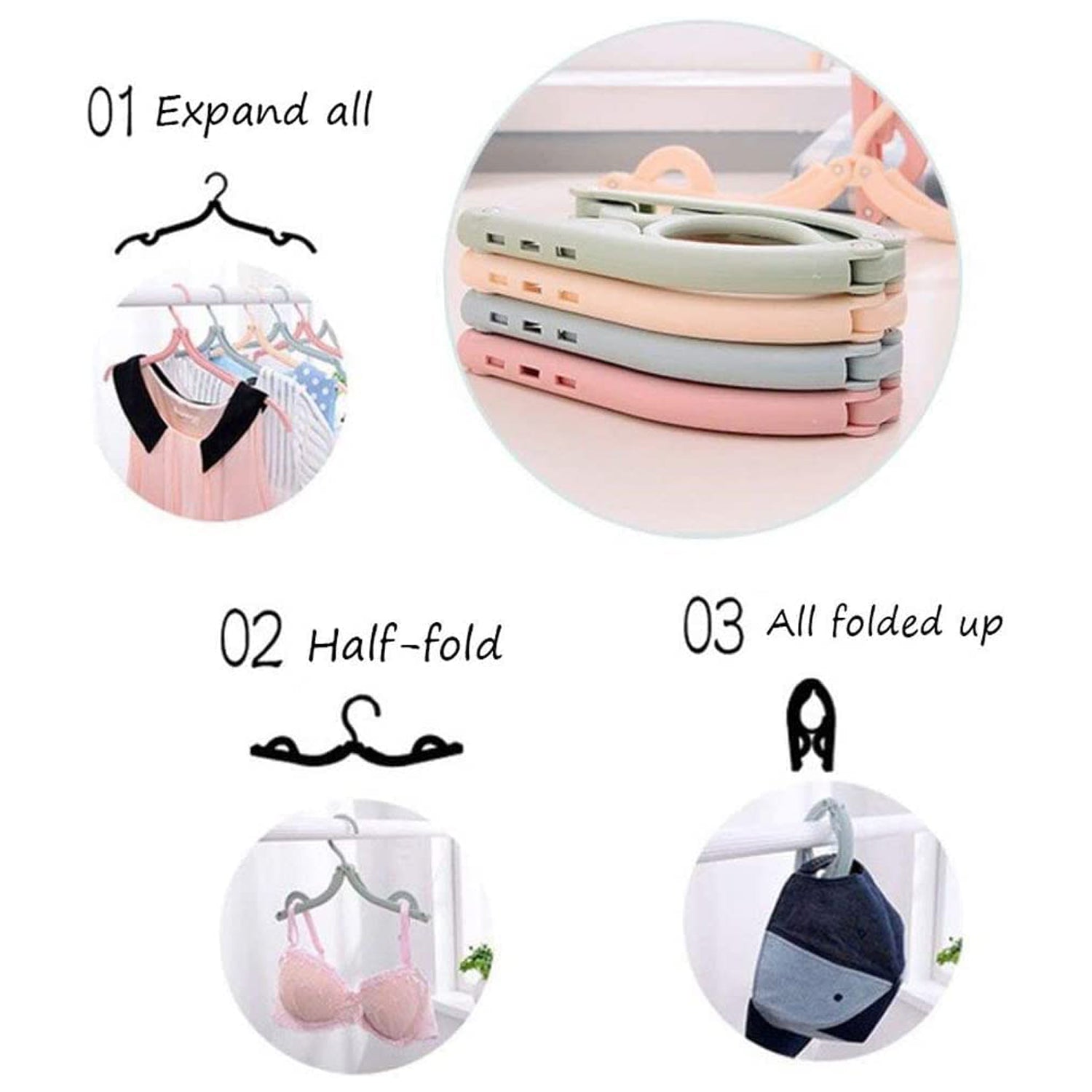 Travel Hangers, Portable Folding Clothes Hangers (1 Pc / Small) Travel Hangers, Portable Folding Clothes Hangers (1 Pc / Small)